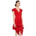 فستان أحمر عدة طبقات