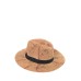 القبعة الواقية من الشمس للذكور والاناث والمصنوعة من القش والمطبوعة بلطخ جميلة من الحبر