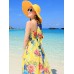 فستان  مزين بالزهور مناسب للشاطئ