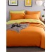 أغطية سرير أربع قطع مريحة برتقالية و صفراء 