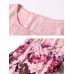 فستان حريمي بلا أكمام وفيونكة وطباعة زهور بتصميم أنيق