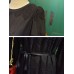 فستان ماكسي مطرّز بالدنتيل كم طويل مع شريط الخصر
