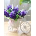 أزهار صناعية زخرفية للمنزل من أزهار الروطان ستايل رعوي مع سلّة شكل دراجة