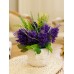 أزهار صناعية زخرفية بألوان مشعّة مع زهريّة ستايل ريف أوروبي