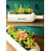 أزهار إصطناعية زخرفية نمط مجموعة نبات الريّان العصاري في وعاء بألوان مشعّة