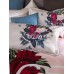  أغطية سرير ذات الزهور الحمراء والوردية