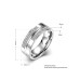 Crystal Inlay Brief Design Free Matched Ring For Women