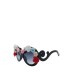 Exaggerate Colorful Rose Inlay Round Sleek Frame Women Sunglasses
