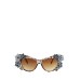 Flamboyant Luxury Ritzy Flower Cat Eye Pearl Women's Sunglasses