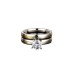 Groovy Crystal Inlay 2 Pieces Ring Set