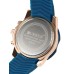 Men's Chromatic Blue Silicone Strap 3 Decorative Sub Dials Quartz Watch