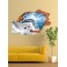 Novel 3D Stereo Ship Pattern Bed Room Wall Sticker