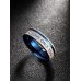 Personalized Letter Print Mysterious Blue Ring For Men