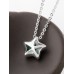 SILVERAGE Dainty Bling Bling Star Pendant Silver Women's Necklace