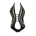 Seductive Hollow Out Striped One Piece Swimwear