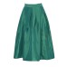 Solid High Waist Pockets Midi Bubble Skirt
