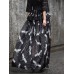 Vintage Ruffle Patch Print Skirt For Women