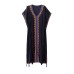 Western Style Embroidery Long Line Cape