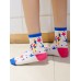 Women's 5 Pairs Gift Box Color Block Striped Causal Socks
