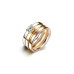 3 Pcs Three Tone Radiant Frosted Zircon Inlay Ring Set