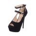 Peep Toe Elegant Cut Out Thin Heel Platform Sandals