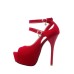 Peep Toe Elegant Cut Out Thin Heel Platform Sandals