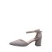 Pointed Toe Ankle Strap Chunky Heel Pumps For Women