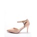 Polished Shimmering Stylish Pointed Toe Stiletto Ankle Strap Pumps