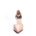 Polished Shimmering Stylish Pointed Toe Stiletto Ankle Strap Pumps