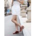 موجز بسيط المتأنق الدنتل Preppy ساده المرأة كعب