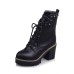 Round Toes Chunky Heel Lace Up Women’s Boots