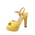 Sleek Solid Color Slingback Ankle Strap High Heel Sandals