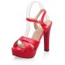 Sleek Solid Color Slingback Ankle Strap High Heel Sandals