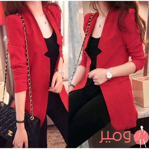 معطف جذاب أكمام طويلة 