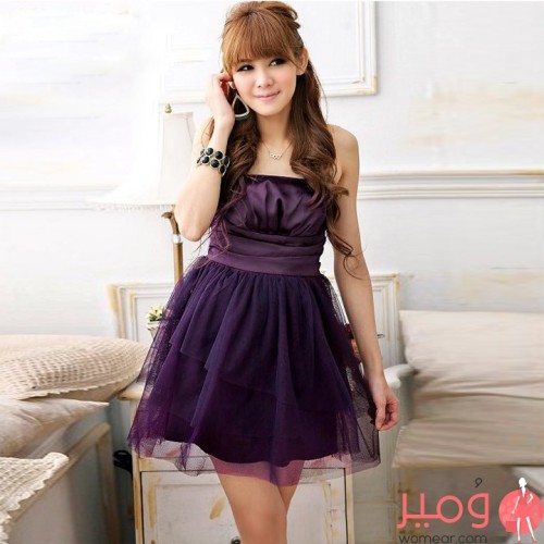 فستان قصير ألوان رائعة 