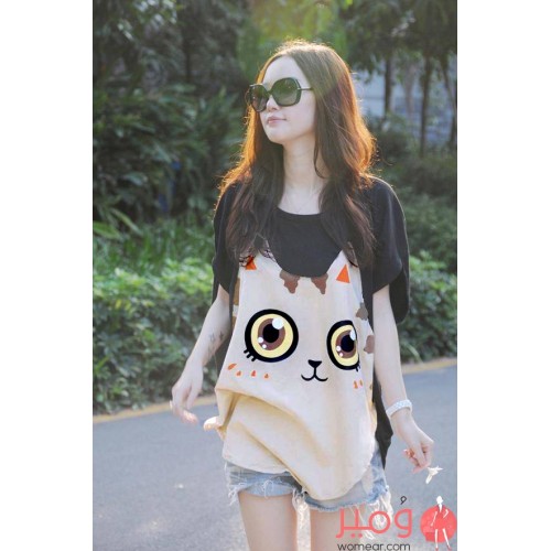 تيشيرت برسمة بومة مقاس كبير