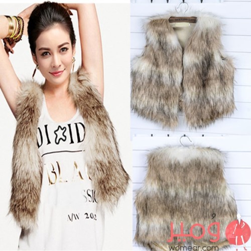 جاكيت قصير أنيق ومثير بلا أكمام 