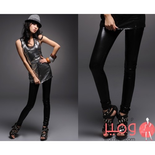 بنطال ضيق لامع تصميم مثير