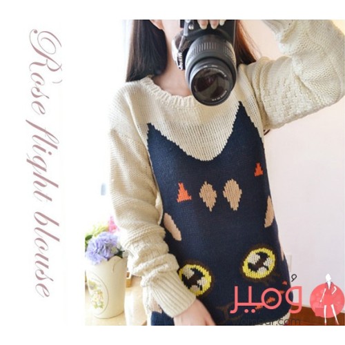 بلوفر أنيق وجذاب أكمام طويلة 