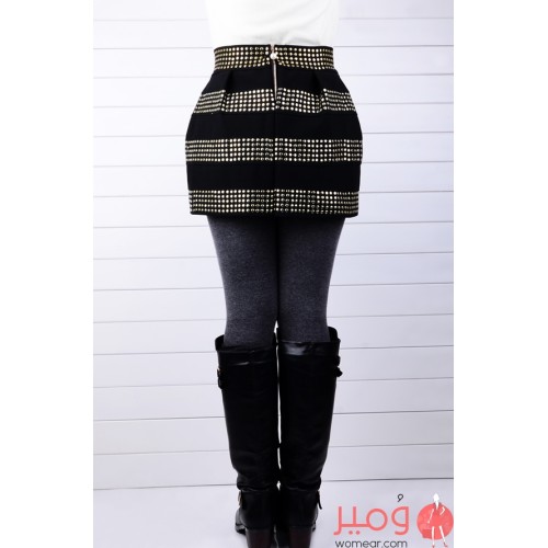 تنورة خصر عالي مطاطي جميلة