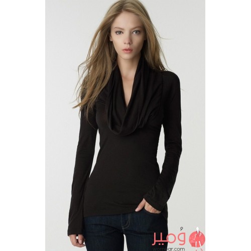 تيشرت أنيق وجذاب أكمام طويلة ورقبة دائرية 