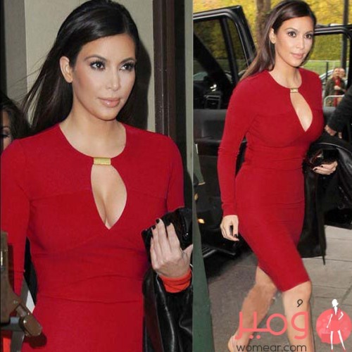 فستان  خريفي قصير أنيق أكمام طويلة 