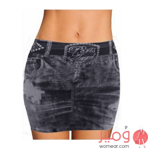 تنورة قصيرة دنيم قصة ضيقة 