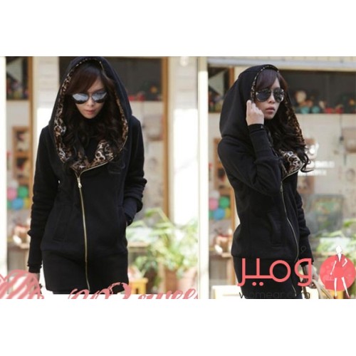 جاكيت نسائي بتصميم جلد الفهد