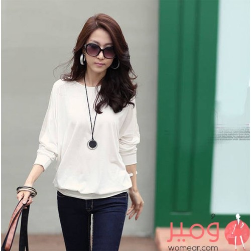بلوزة جميلة كم طويل تصميم عملي
