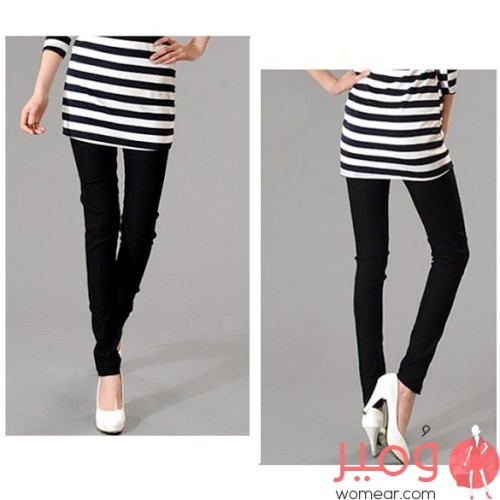 بنطال ضيق جميل خصر عالي