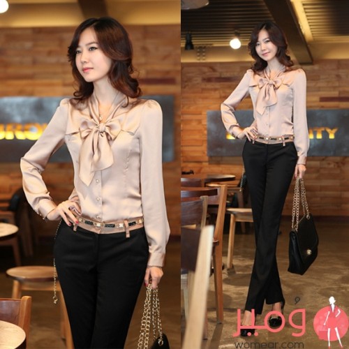 بلوزة كم طويل تصميم راقي