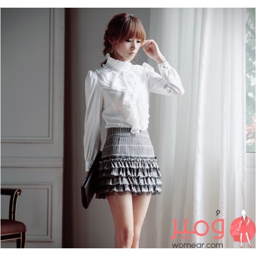 بلوزه صيفى انيقه وجذابه ذا اكمام طويله 