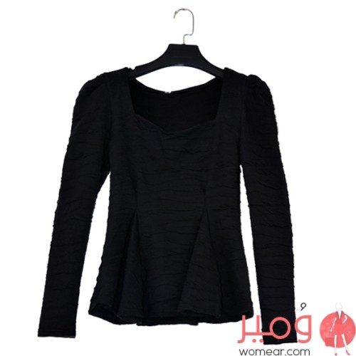 بلوزة كم طويل تصميم عصري