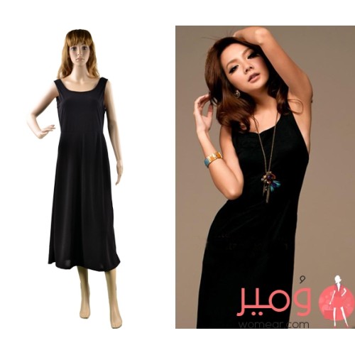 فستان طويل مناسب للشاطئ